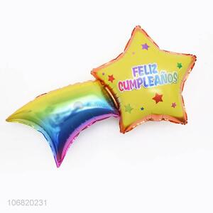 Fashion Design Meteor Shape Colorful Foil Balloon