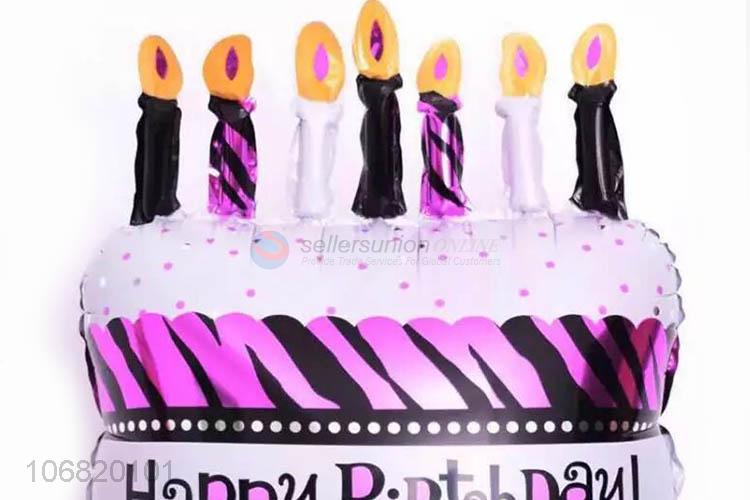 Popular Birthday Party Decorative Cake Shape Foil Balloon