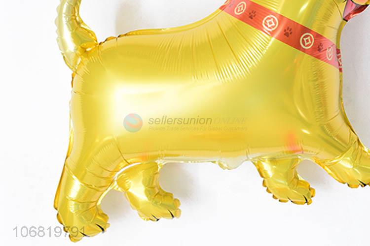 Cartoon Design Gold Dog Foil Balloon Decorative Balloon