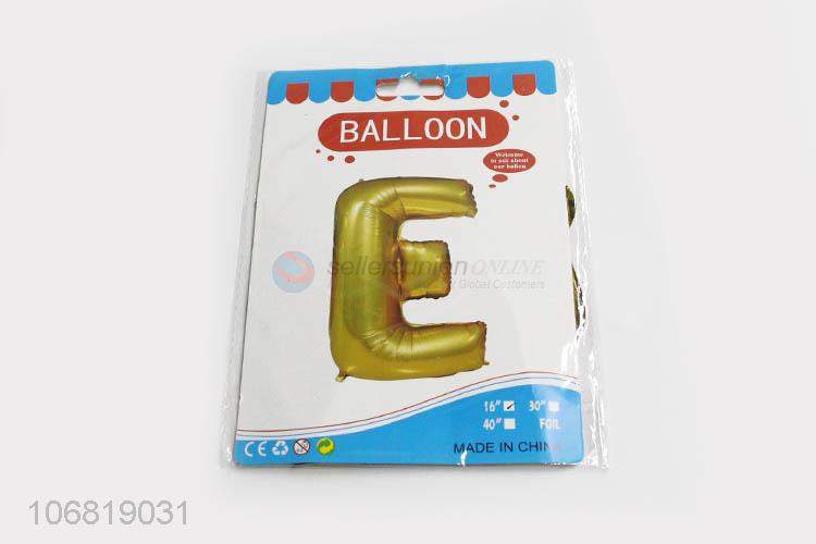 Hot Selling E Letter Foil Balloon Best Party Decoration