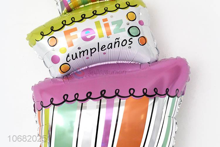 Best Sale Crooked Cake Foil Balloon For Festival And Party