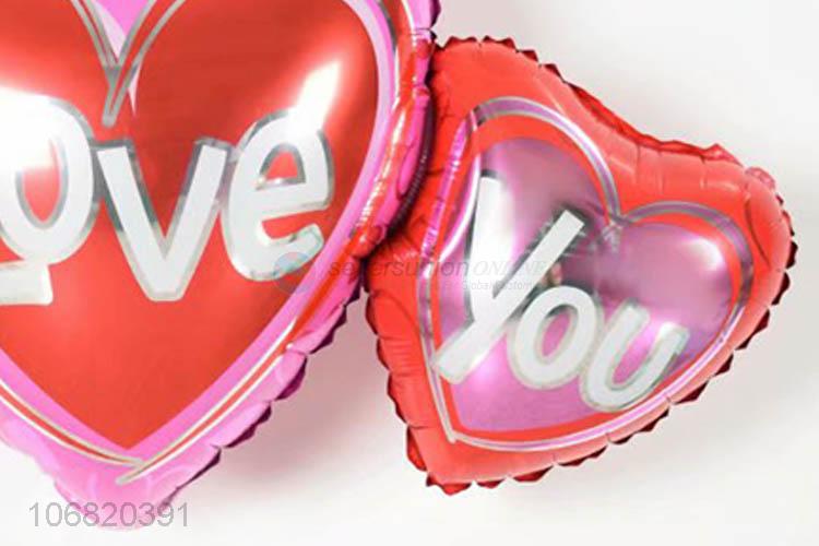 Wholesale Colorful Heart Shape Foil Balloons