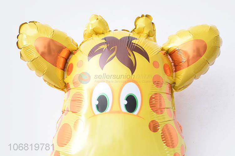 New Arrival Cartoon Giraffe Head Shape Foil Balloon