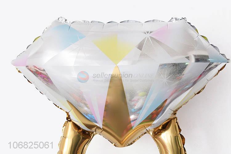 Lovely Design Diamond Ring Shape Foil Balloons