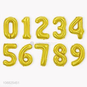 Best Quality Thin Numbers Foil Balloon Gold Balloons