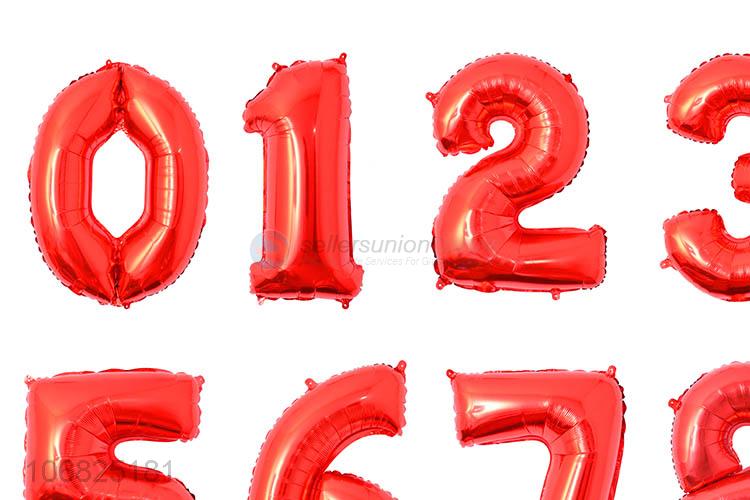 Hot Selling Red Number Foil Balloon Decorative Balloon