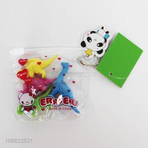 Wholesale kids stationery cartoon dinosuar shape erasers