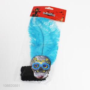 Wholesale halloween feather skull headband for halloween decoration