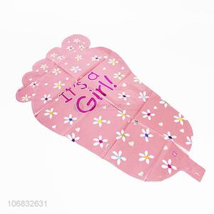 High quality baby foot print shape shower decoration foil balloons