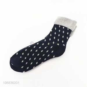 New selling promotion winter warm knitting men polyester socks