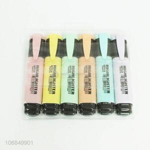 Low price school stationery 4pcs plastic highlighter