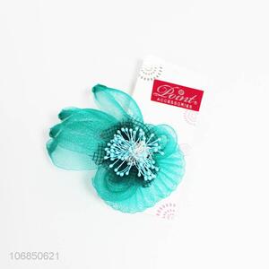 New products mesh net flower hair clips for ladies