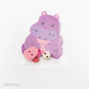 New products children diy cartoon hippo wooden sheets