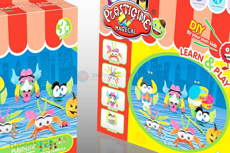 Promotional cheap educational diy colorful plasticine toy and clay molds kit