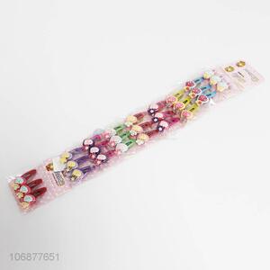 New products colorful cartoon heart plastic hairpins for kids
