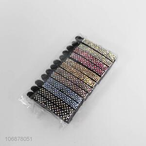 Wholesale fashion 12pcs colorful acrylic stones plastic hairpins