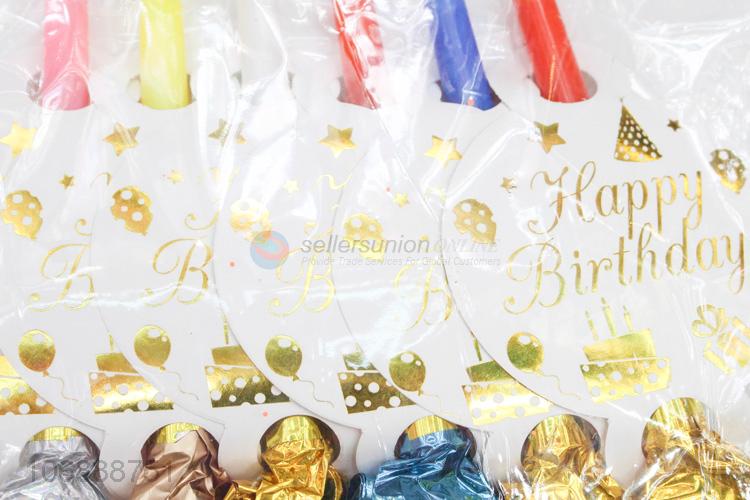 Best selling birthday party decoration paper whistle blowouts