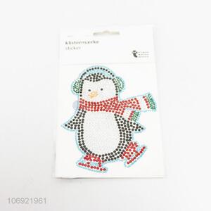 New products Christmas penguin acrylic stone sticker for decoration