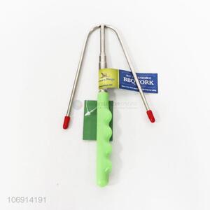 Wholesale Unique Design Long handle Telescope Metal BBQ Fork Skewer