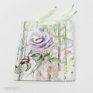 Good Sale Flower Pattern Paper Gift Bag