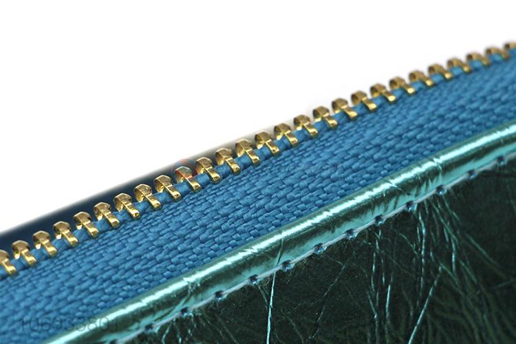 New Fashion Pu Leather Slim Women Wallet Zip Long Lady Wallet