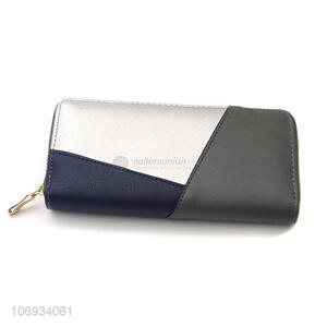 Lowest Price Long Ladies Zip Around Pvc Clutch Wallet Purse Women