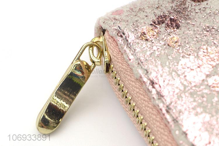 New Fashion Leather Slim Women Wallet Zip Long Lady Wallet