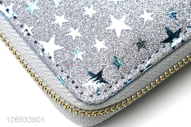 Cheap Price Women Long Wallet Purse Pvc Lady Zip Around Wallet