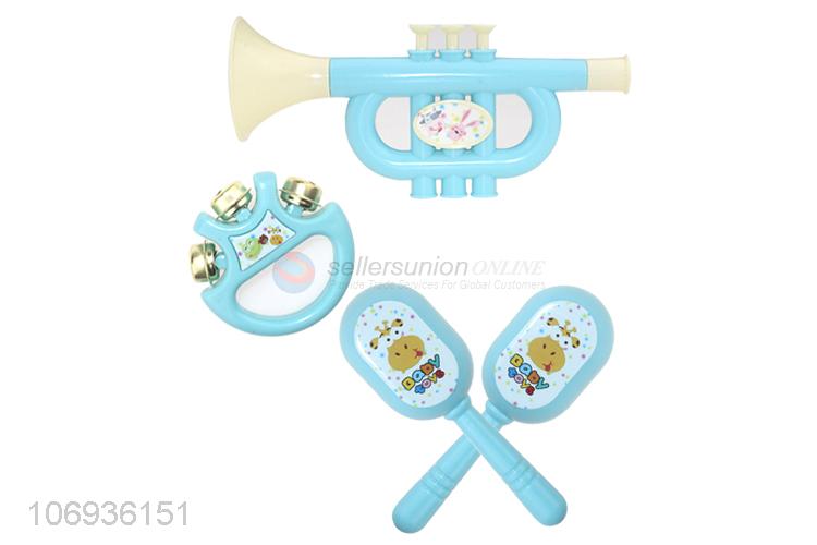 Cheap Educational Musical Instrument Toy Baby Hand Bell Trumpet Music Drum Toy