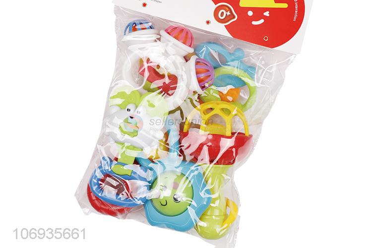 High Sales Lovely Cartoon Baby Rattle Toys Plastic Baby Bell Toys Set