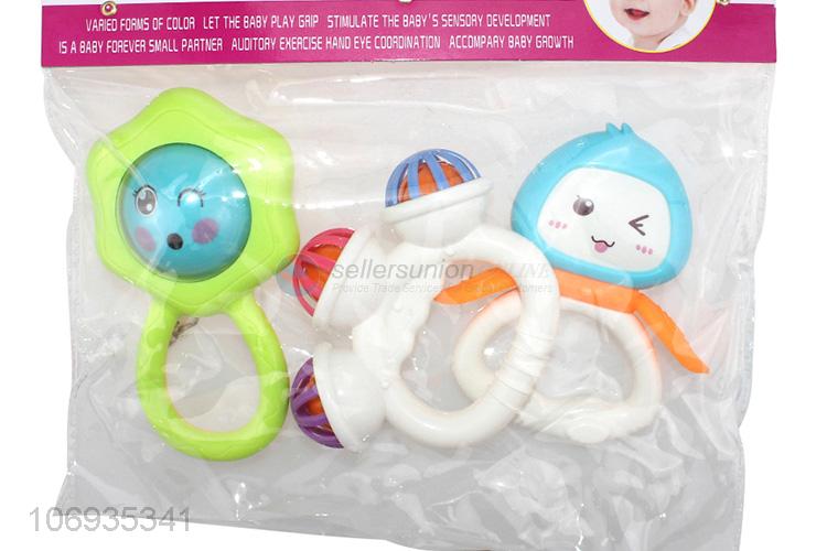 Top Selling Baby Rattle Plastic Hand Shaking Bell Toy Set