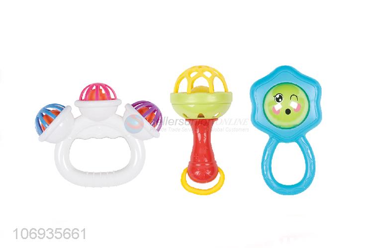 High Sales Lovely Cartoon Baby Rattle Toys Plastic Baby Bell Toys Set