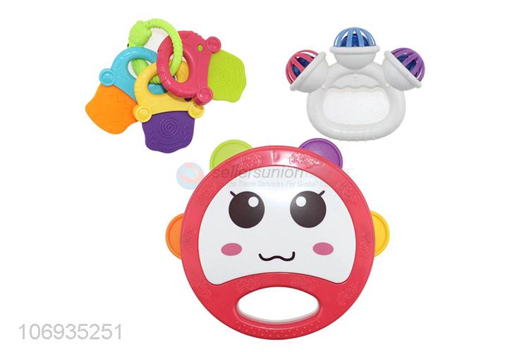 Wholesale Hand Shaker Bell Jingle Ring Rattle Ball Toy Plastic Baby Toy Set