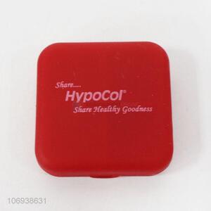 High quality portable square 4 compartments plastic pill box