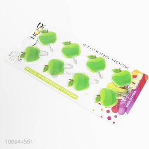 Factory Wholesale 8PCS Green Apple Design Household Sticky Hook