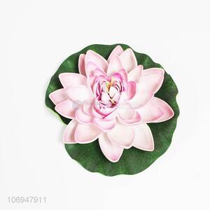 Factory supply artificial flower floating lotus plastic flower for home decorations