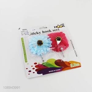 Wholesale 2PC Cartoon Flowers Shaoed Plastic Sticky Hook