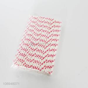 Wholesale 100 Pieces Colorful Disposable Paper Straw