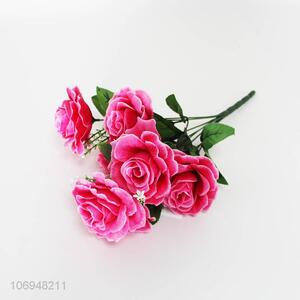 Best Quality 7 Heads Artificial Rose Plastic Flower