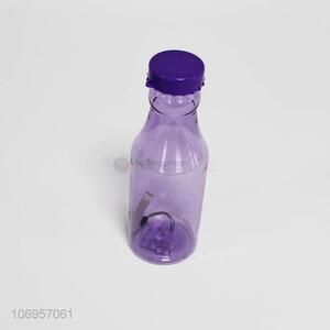 Low price creative beer bottle shape plastic water bottle with handle