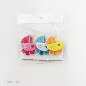 Cute Design 3 Pieces Handmade Colorful Clips