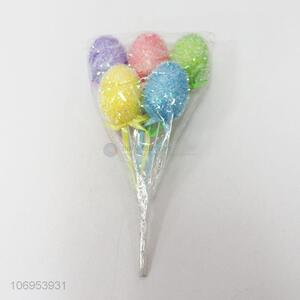 New Style 5 Pieces Easter Egg On Stick For Easter Decoration