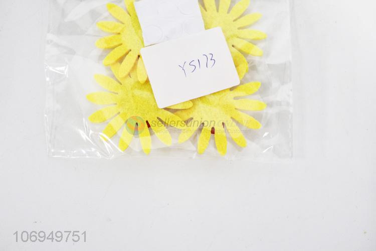 Factory wholesale sunflower shaped clothing decoration diy felt cloth patch