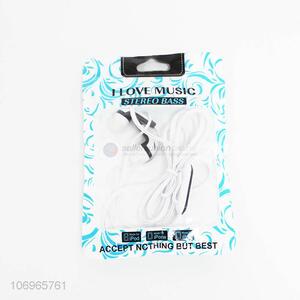 Wholesale popular white in-ear music earphones setero earbuds