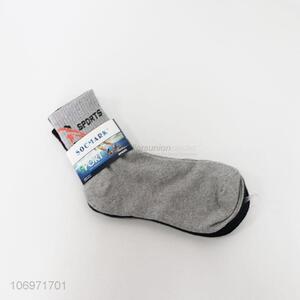 Promotional 3pairs/set recycled cotton men short socks for sports