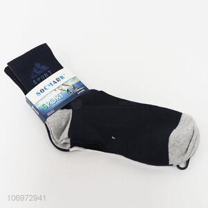 Custom logo 3pairs/set recycled cotton men short socks