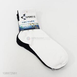 High quality 3pairs/set recycled cotton men short socks sports socks