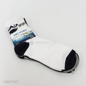 Competitive price 3pairs/set recycled cotton men short socks