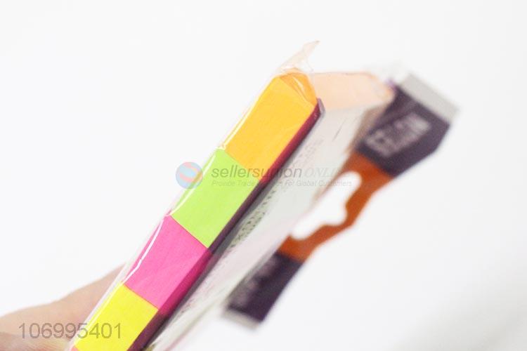 New Style 100 Sheets Colorful Fluorescent Sticky Note Pad