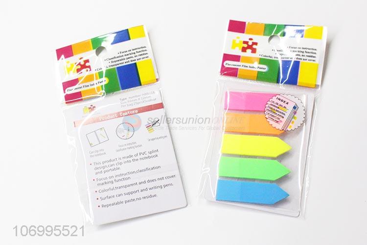 Custom Five Color Pointed Indexing Arrow Sticky Note